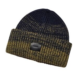 All Saints Beanie Hat Ombre Patch Beanie Blue Multi Wool Blend Outdoor Winter